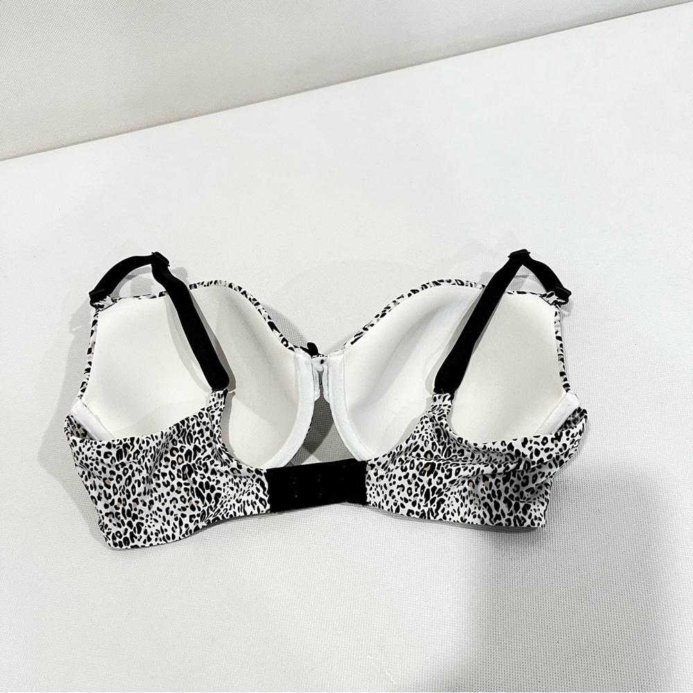 Victoria's Secret Black and White Leopard Print T-Shirt Bra - Picture 2 of 9